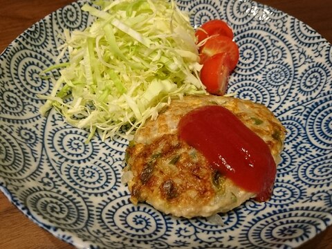 ヘルシー！ピーマン入り豆腐ハンバーグ